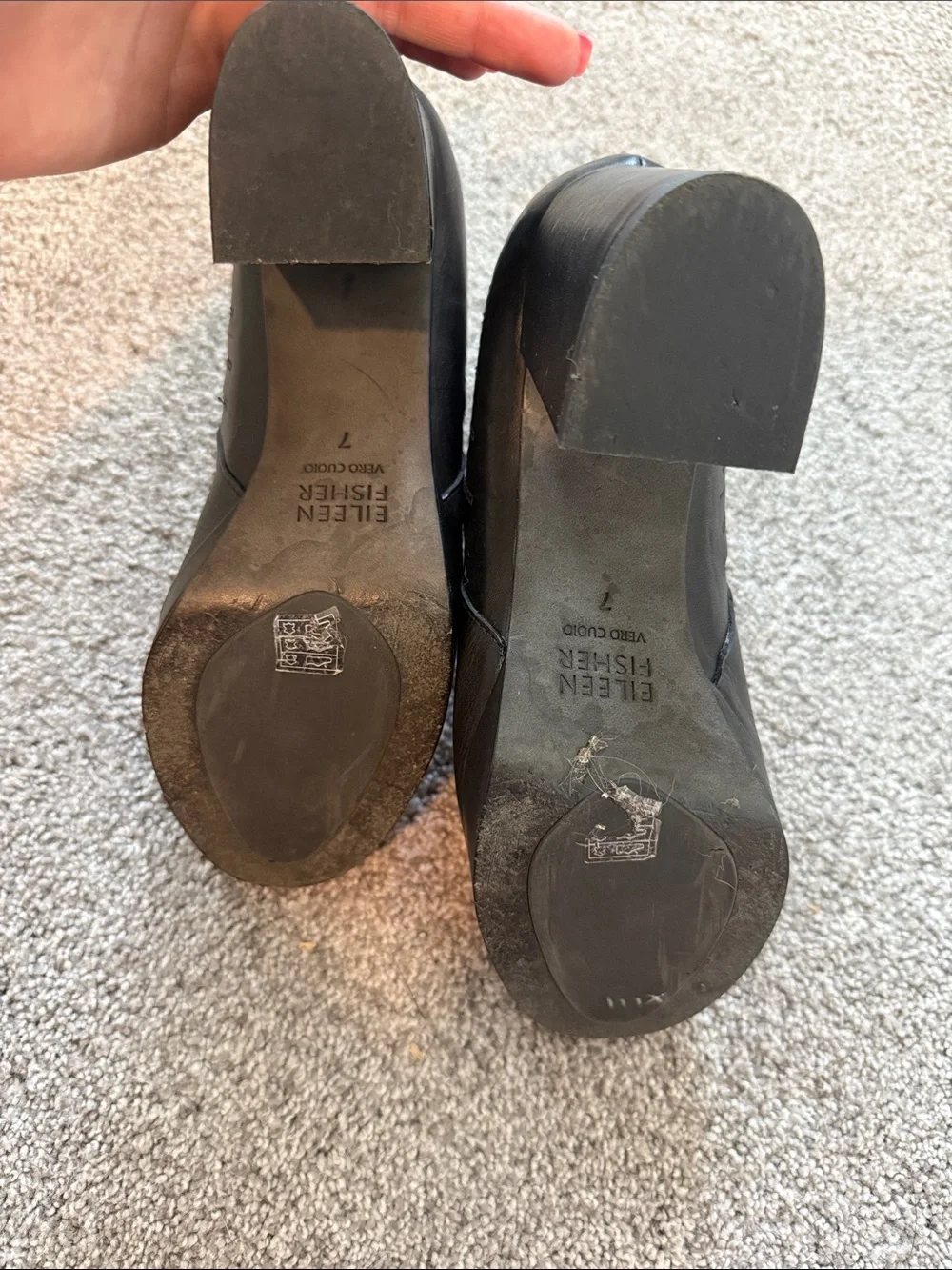 Eileen Fisher Black Leather Ankle Booties with Elastic Insets
